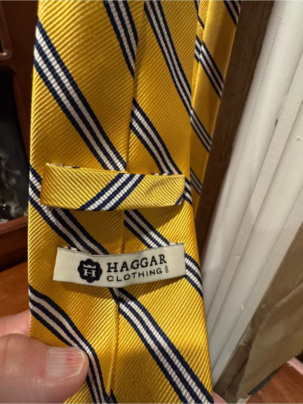3 Men’s Ties Yellow Striped and Satiny Beige